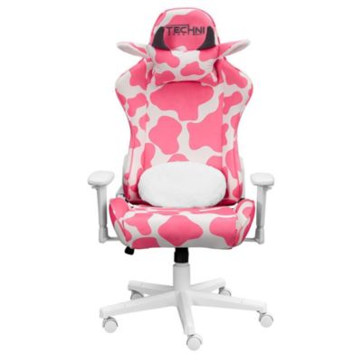 Techni Sport Techni Sports Pink Cow Series Gaming Chair