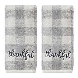 SKL Home Saturday Knight Ltd Thankful Plaid Hand Towel - (2-Pack) - 16x25