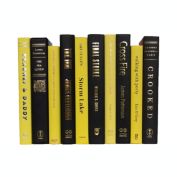 Booth & Williams Gold and Black Team Colors Decorative Books, One Foot Bundle of Real, Shelf-Ready Books