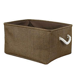Unique Bargains Fabric Storage Bins Basket Container, Chocolate Color L