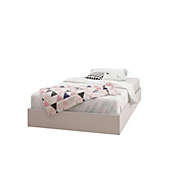 Nexera Unik 4 Piece Twin Size Bedroom Set - Bark Grey and White
