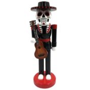 Santa's Workshop Day of the Dead Skeleton Wooden Nutcracker 14 Inch Multicolor