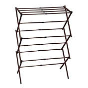 mDesign Tall Collapsible Foldable Laundry Drying Rack, Bronze