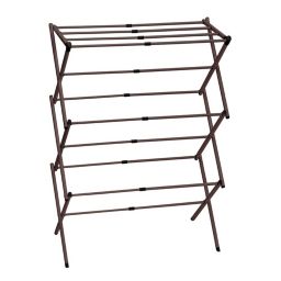 mDesign Tall Collapsible Foldable Laundry Drying Rack, Bronze