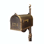 Special Lite Products SCB-1015-FN-BRZ Berkshire Curbside Mailbox with Front Numbers - Hand Rubbed Bronze