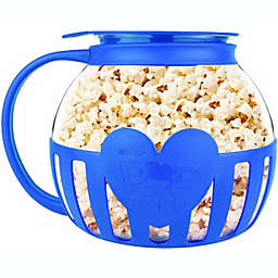 Kitcheniva Original 3-in-1 Microwave Glass Popcorn Popper, Blue