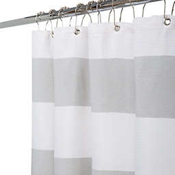 Kate Aurora Coastal Chic Nautical Cabana Striped Fabric Shower Curtain - Standard Size