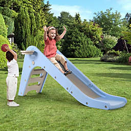 Odoland Large Slide with Basketball Hoop for Kids Indoors Outdoor Use