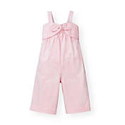 Hope & Henry Girls&#39; Bow Front Wide Leg Jumpsuit (Pink Gingham, 2T)
