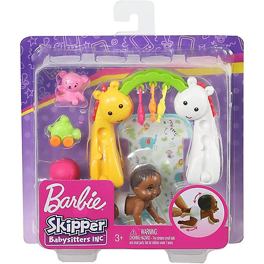 Alternate image 1 for Barbie Skipper Babysitters Inc. Crawling & Playtime Playset with Baby Doll with Bobbling Head