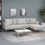 GDFStudio Clarke Contemporary Sectional Sofa with Chaise Lounge