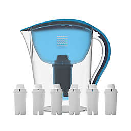 Drinkpod Ultra Premium Alkaline Water Pitcher - 3.5L Pure Healthy Water Ionizer. Includes 6 Alkaline Water Filters