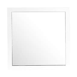Passion Furniture 41 in. x 41 in. Classic Square Wood Framed Dresser Mirror - White