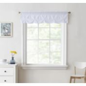 Sweet Home Collection   Hudson Pintuck Kitchen Window Curtain, Valance, White