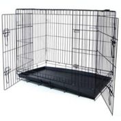 YML 48" Foldable Heavy Duty 2 Door Dog Crate