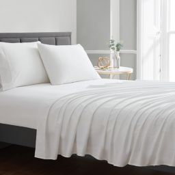 Sweet Home Collection   Cotton Bed Sheets 200 Thread Count 4 Piece Premium Soft & Breathable Luxury Bedding Set, California King, Ivory