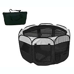 Pet Life All-Terrain' Lightweight Easy Folding Wire-Framed Collapsible Travel Pet Playpen