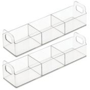 mDesign Kitchen Plastic Storage Station Tea Caddy Holder