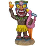 Northlight 16" Solar Lighted Polynesian Outdoor Garden Tropical Tiki Bar Statue