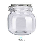 Kitcheniva Airtight Food Storage Glass Mason Jars Canister Set, 750ml