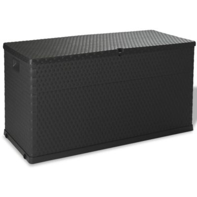 vidaXL Patio Storage Box Anthracite 47.2"x22"x24.8" PP Rattan