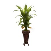 Nearly Natural 57" Dracaena with Stand Silk Plant (Real Touch)