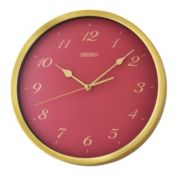 Seiko 12" Saito Wall Clock, Garnet