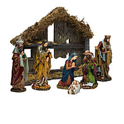 Christmas Nativity Scene with Stable Set 7 Piece Holiday Decoration 6 Inch C7104