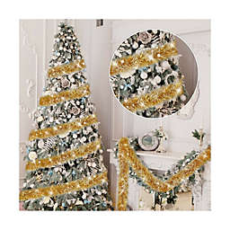 Kitcheniva 6.6-Feet 5Pack 3 Inch Wide Christmas Tinsel Garland