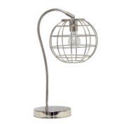 Elegant Designs Home Decorative Caged In Metal Table Lamp, Chrome