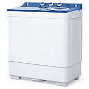 Zokop Washing Machine with Twin Tub and Built-in Drain Pump in Blue and White