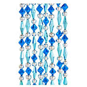 Blue and Silver Diamond Bead Garland 9 Feet H7576