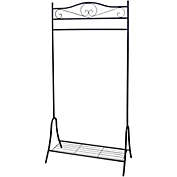 Home Life Boutique Clothing Rack Black Steel