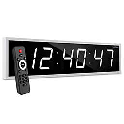 Ivation Large Digital Wall Clock, LED Clock, Large Display, Wall Timer, Stopwatch and Alarm