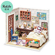 Robotime DIY Studio House with Furniture - Anne Bedroom - Wooden Miniature Kits - Birthday Gift For Children, Girls