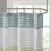 Belen Kox 100% Polyester Faux Silk Shower Curtain Green