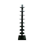 Proman Products Contemporary Decorative Spine Standing Book Shelves, Black