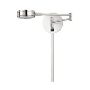Cal Lighting Villach Integrated Led Swing Arm Wall Lamp With On Off Rocker Switch And Adjustable Head. 5W, 380 Lumen, 3000K. 3 X 1Ft Wire Cover Are Included), Chrome