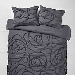 Dormify Boho Rose Comforter and Sham Set - Twin/Twin XL - Grey