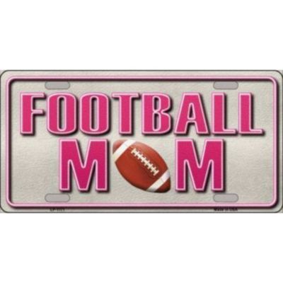 Smart Blonde Football Mom Novelty Vanity Metal License Plate Tag Sign