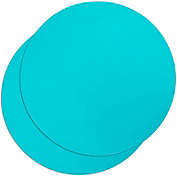 Juvale Round Silicone Microwave Mats, Teal Pot Holders (11.75 x 11.75 In, 2 Pack)