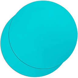 Juvale Round Silicone Microwave Mat (Teal, 11.8 Inches, 2 Pack)
