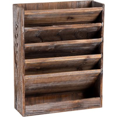 Juvale Wooden Wall Mounted Mail Organizer 5 Tier Bed Bath Beyond - Wooden Wall Mount Mail Organizer