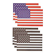 Okuna Outpost American Flag Car Decals, Patriotic Magnets in 2 Colors (6x4 In, 6 Pack)