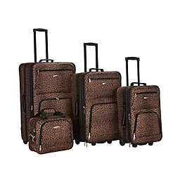 Rockland 4 Piece Leopard Luggage Set