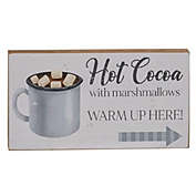 Slickblue Hot Cocoa With Marshmallows Block Sign