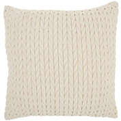 Nourison Life Styles Quilted Chevron Ivory Throw Pillow - 18" x 18"