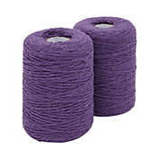 Bright Creations Purple Cotton Twine, String for Crafts, Macrame, Gifts (2mm, 218 Yards, 2 Spools)