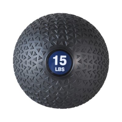 PRISP Weighted Medicine Slam Ball - Fitness Ball with Easy Grip Textured Surface, 15 lb