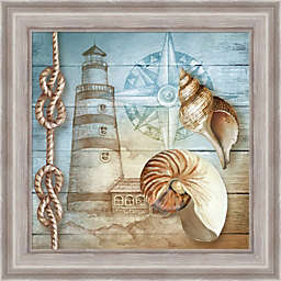 Great Art Now Lighthouse VI by Tom Wood 20-Inch x 20-Inch Framed Wall Art